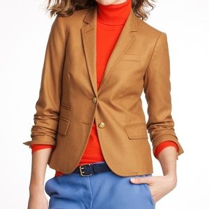 Classic JCrew Schoolboy Wool Blazer sz 4 Tan